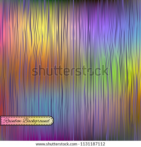 Rainbow textured striped abstract background. Vector illustration.
