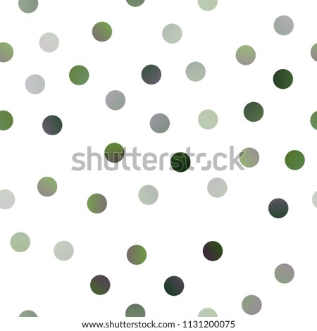 Light Green vector seamless cover with spots. Beautiful colored illustration with blurred circles in nature style. Completely new template for your brand book.