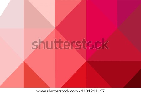 Light Red vector triangle mosaic template. A completely new color illustration in a  polygonal style. That new template can be used for your brand book.