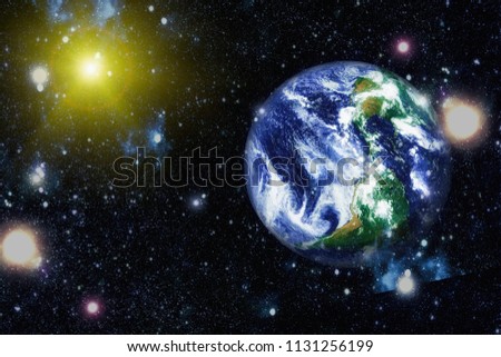 Planet Earth. Eastern hemisphere. This image elements furnished by NASA.