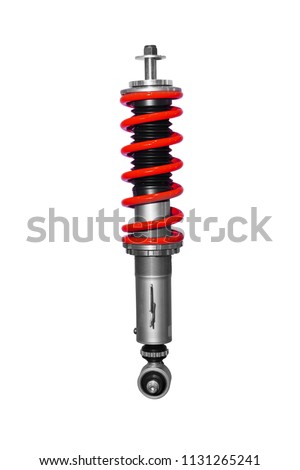 Isolated car shock absorber on white background Royalty-Free Stock Photo #1131265241