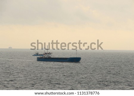 cargo ships in the sea