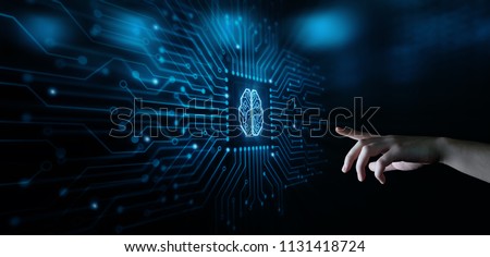 Artificial intelligence Machine Learning Business Internet Technology Concept. Royalty-Free Stock Photo #1131418724