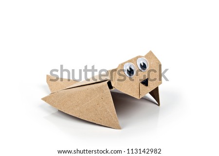 Flying Squirrel origami recycle paper