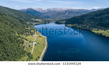 Oppheimsvatnet lake besides E16, Norway