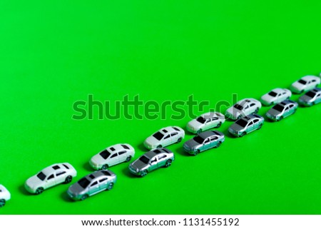 Car and green background