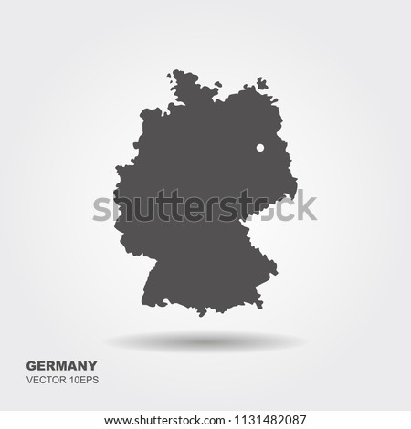 Map of Germany on white background. Vector, illustration