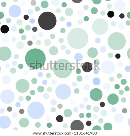 Light Blue, Green vector seamless cover with spots. Modern abstract illustration with colorful water drops. Pattern can be used for ads, leaflets.