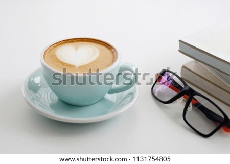 Hot coffee latte heart