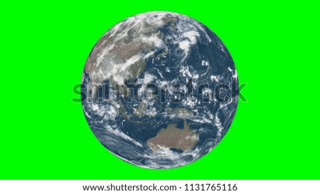 earth in green screen
