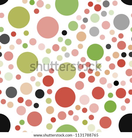 Light Green, Red vector seamless texture with disks. Blurred bubbles on abstract background with colorful gradient. Beautiful design for your business advert.