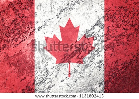 Grunge Canada flag. Canada flag with grunge texture.