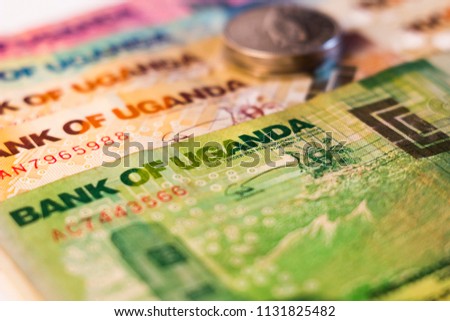 money Uganda background and coin