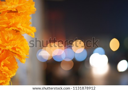 Yellow garland in thailand