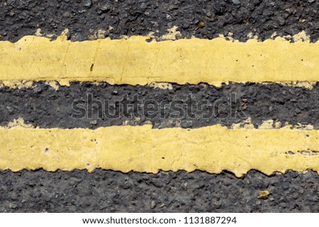 Double yellow lines on a British road