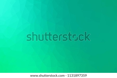 Light Green vector low poly layout. Geometric illustration in Origami style with gradient.  Completely new template for your banner.