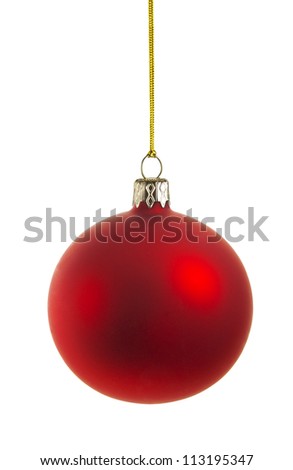 christmas ball with clipping path, vector file available Royalty-Free Stock Photo #113195347