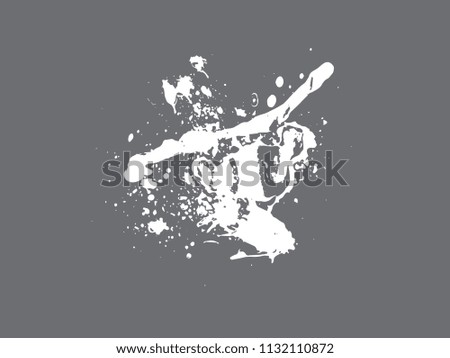 Abstract color full Ink splash background, grunge vector design template - paint brush