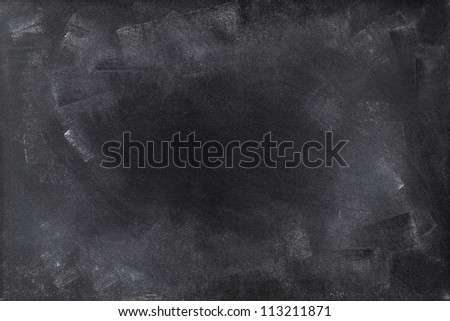 Chalk rubbed out on board. Space for advertising message