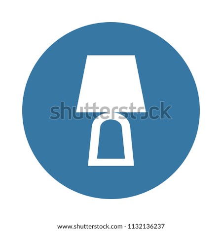 lamp icon. Element of Furniture icons for mobile concept and web apps. Badge style lamp icon can be used for web and mobile apps