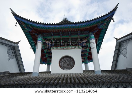 chinese historic building,was taken in dali,yunnan,china