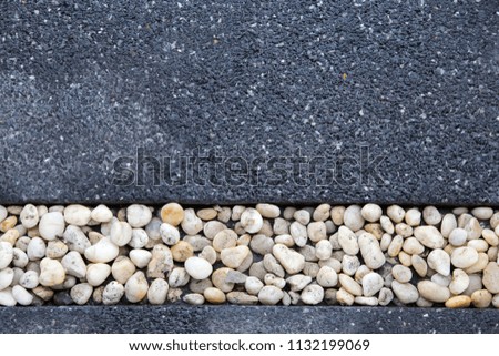 close up rubber sand floor and circle stone for background