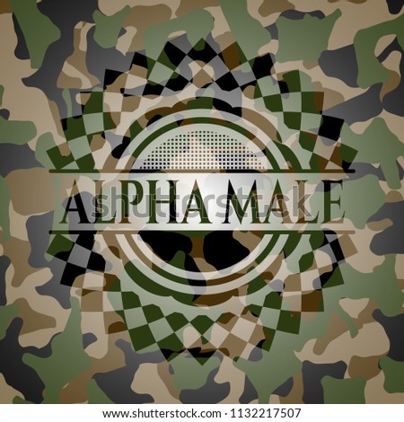 Alpha Male on camo pattern