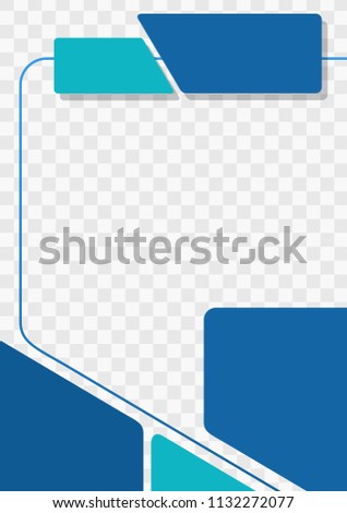 A blue blank template illustration