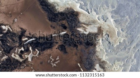 glioblastoma, black gold, polluted desert sand, abstract photo of the deserts of Africa from the air. aerial view, Genre: Abstract Naturalism, from the abstract to the figurative