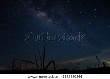 Sky background and stars at night Milkyway