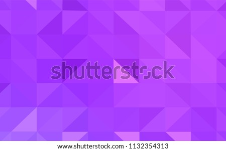 Light Purple vector abstract mosaic backdrop. Shining colorful illustration with triangles. Polygonal design for your web site.