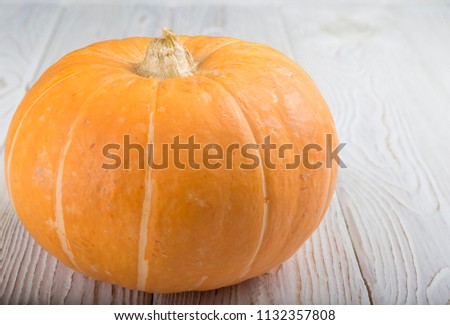 Ripe yellow pumpkin.
