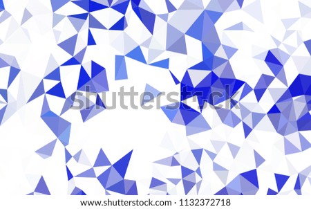 Light BLUE vector triangle mosaic cover. Modern abstract illustration with triangles. A completely new design for your leaflet.
