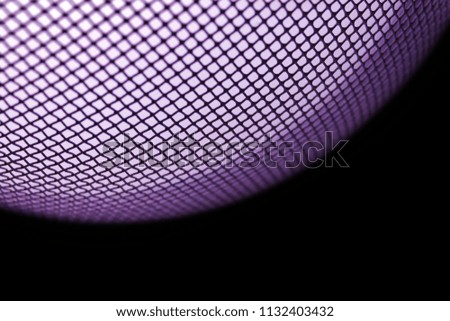 Round Purple Abstract of Repeating Pattern with Black Background.