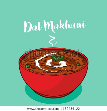 indian traditional cuisine dal makhani Royalty-Free Stock Photo #1132434122