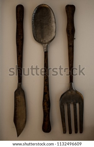 Antique cutlery ... More than 1m. They were on a wall ... Good quality Picture