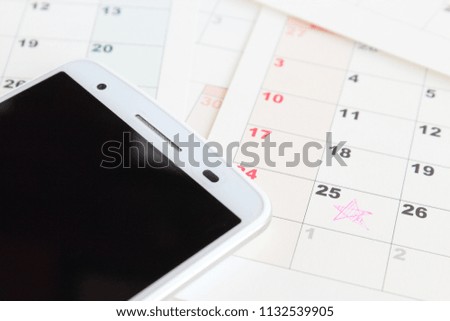 Smartphone and Calendar