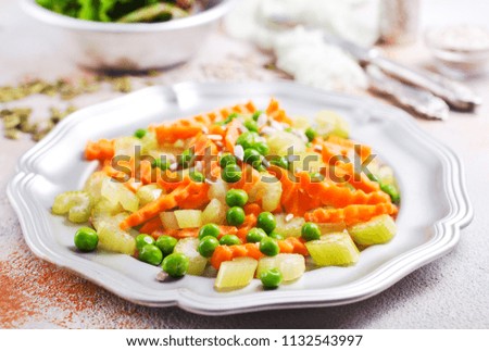 salad with celery, diet food, stock photo