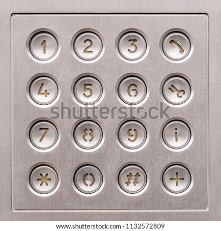 intercom door acces keyboard panel Royalty-Free Stock Photo #1132572809