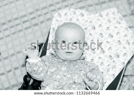 portrait of a cute three month old baby