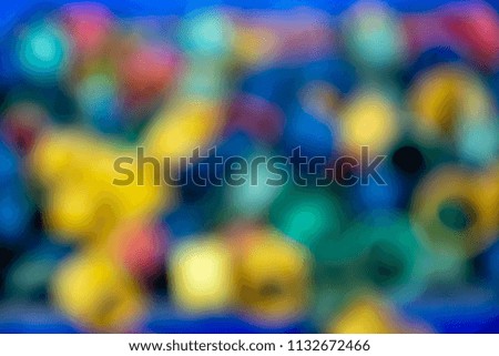 Blurred colorful round plastic, abstract background