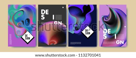 Abstract colorful liquid and curvy colors background for poster design. Blue, yellow, red, orange, pink and green. Vector banner poster template in Eps10.
