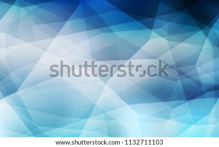 Light BLUE vector polygonal template. A sample with polygonal shapes. Best triangular design for your business.
