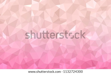 Light Pink vector polygon abstract background. A completely new color illustration in a polygonal style. A completely new design for your leaflet.