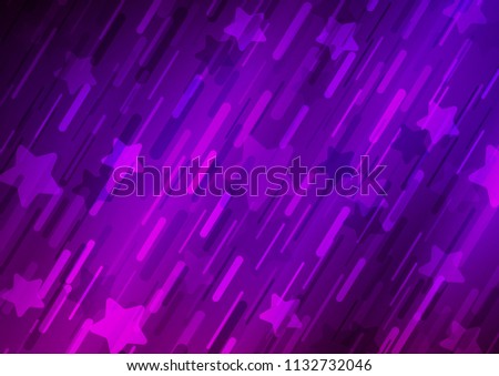 Dark Purple vector layout with flat lines. Glitter abstract illustration with colored sticks. The pattern can be used for websites.