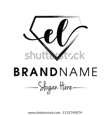 Monogram / Initial el for jewellery logo design inspiration vector