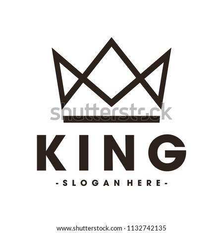 Line Art Crown / Royal and King logo design inspiration Vector Royalty-Free Stock Photo #1132742135
