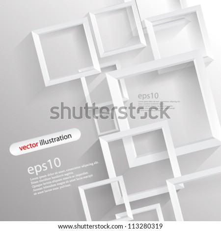 Vector abstract 3D Geometrical concept illustration - eps10