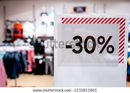 Shopping sale sign