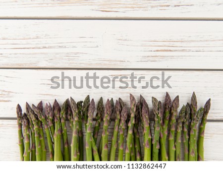 Fresh Green and Purple Asparagus